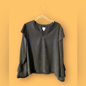 Black and Gold Blouse